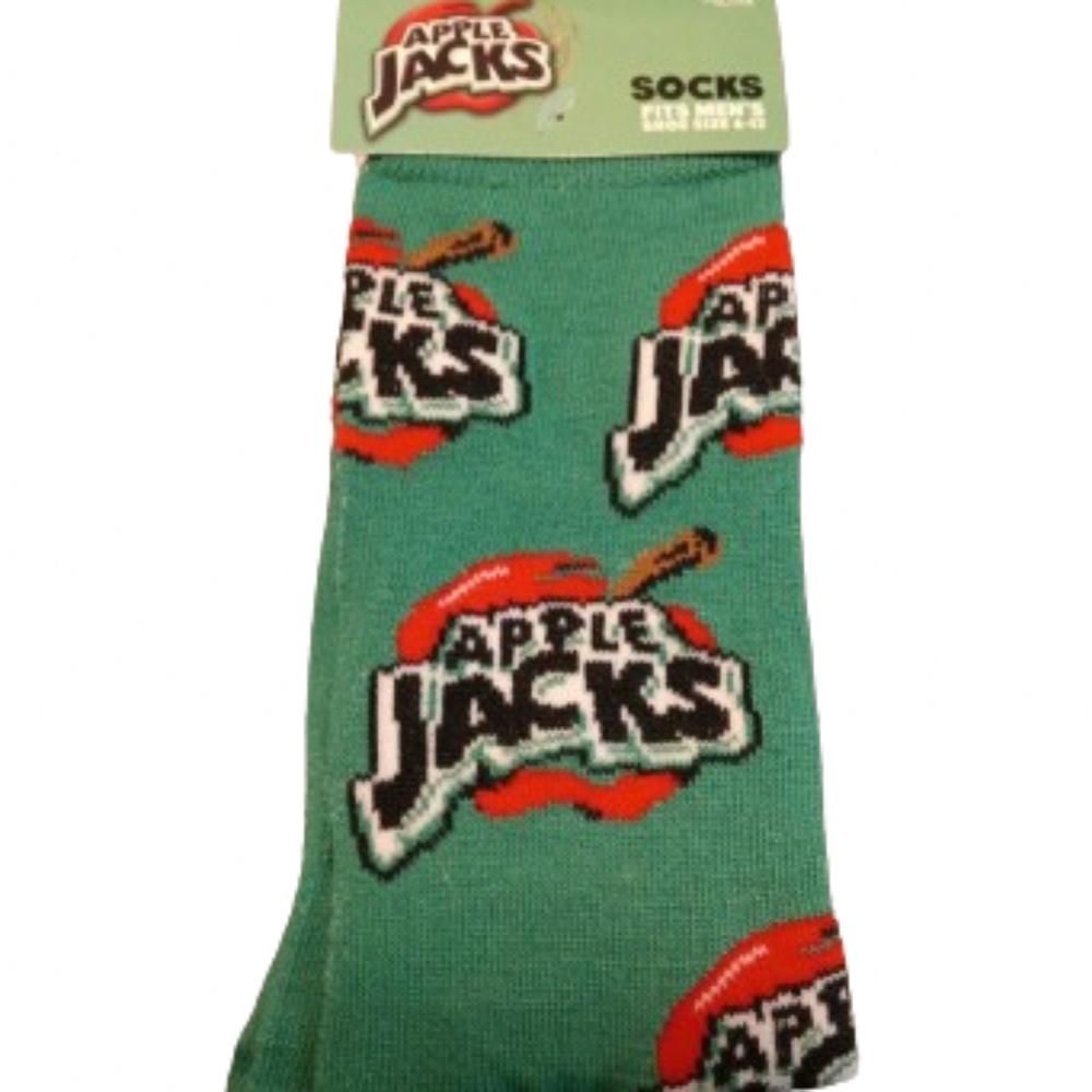 'Apple Jacks' Novelty Crew Socks - Size 6 - 12 *NEW*